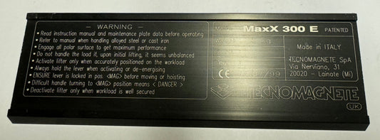 NAME PLATES FOR MaxX 300 Energy DX